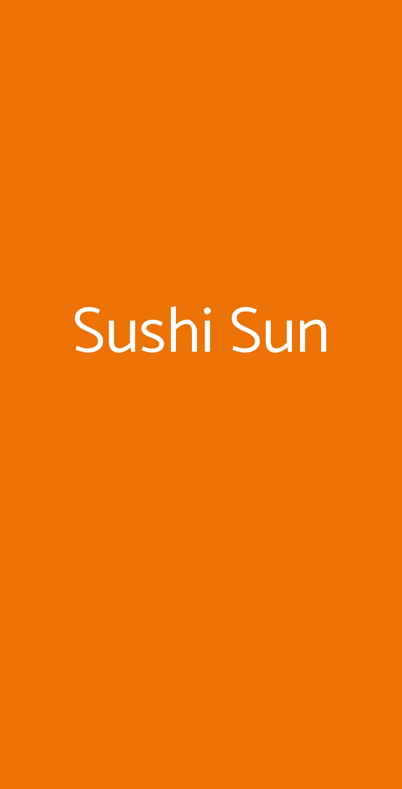 Sushi Sun Roma menù 1 pagina