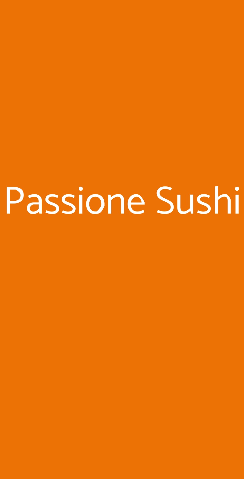 Passione Sushi Roma menù 1 pagina