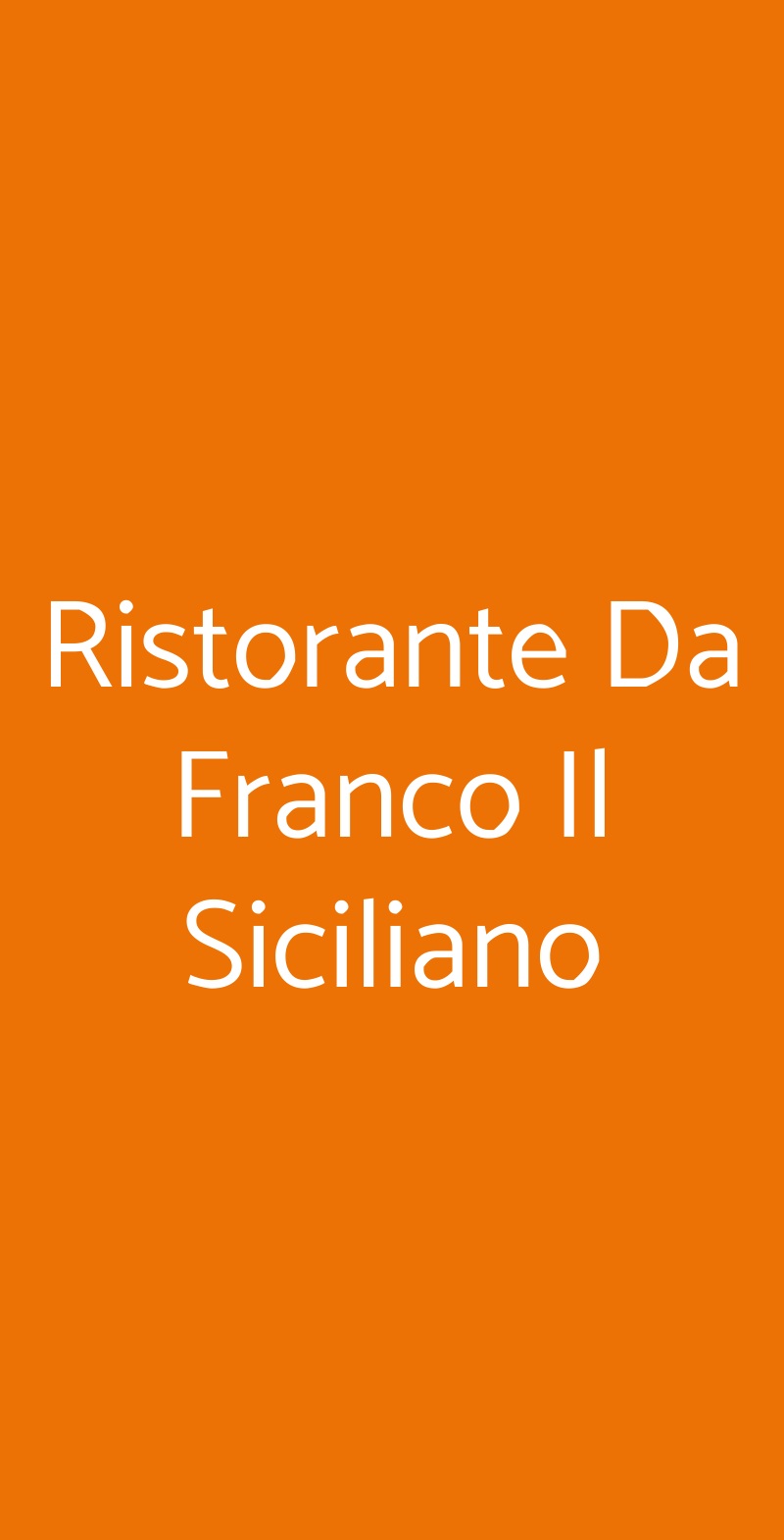 Ristorante Da Franco Il Siciliano Albano Laziale menù 1 pagina