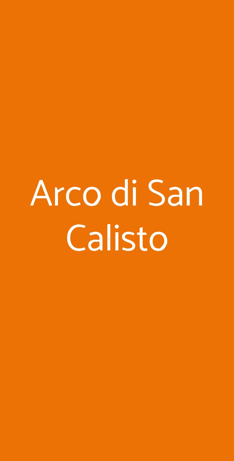Arco di San Calisto Roma menù 1 pagina