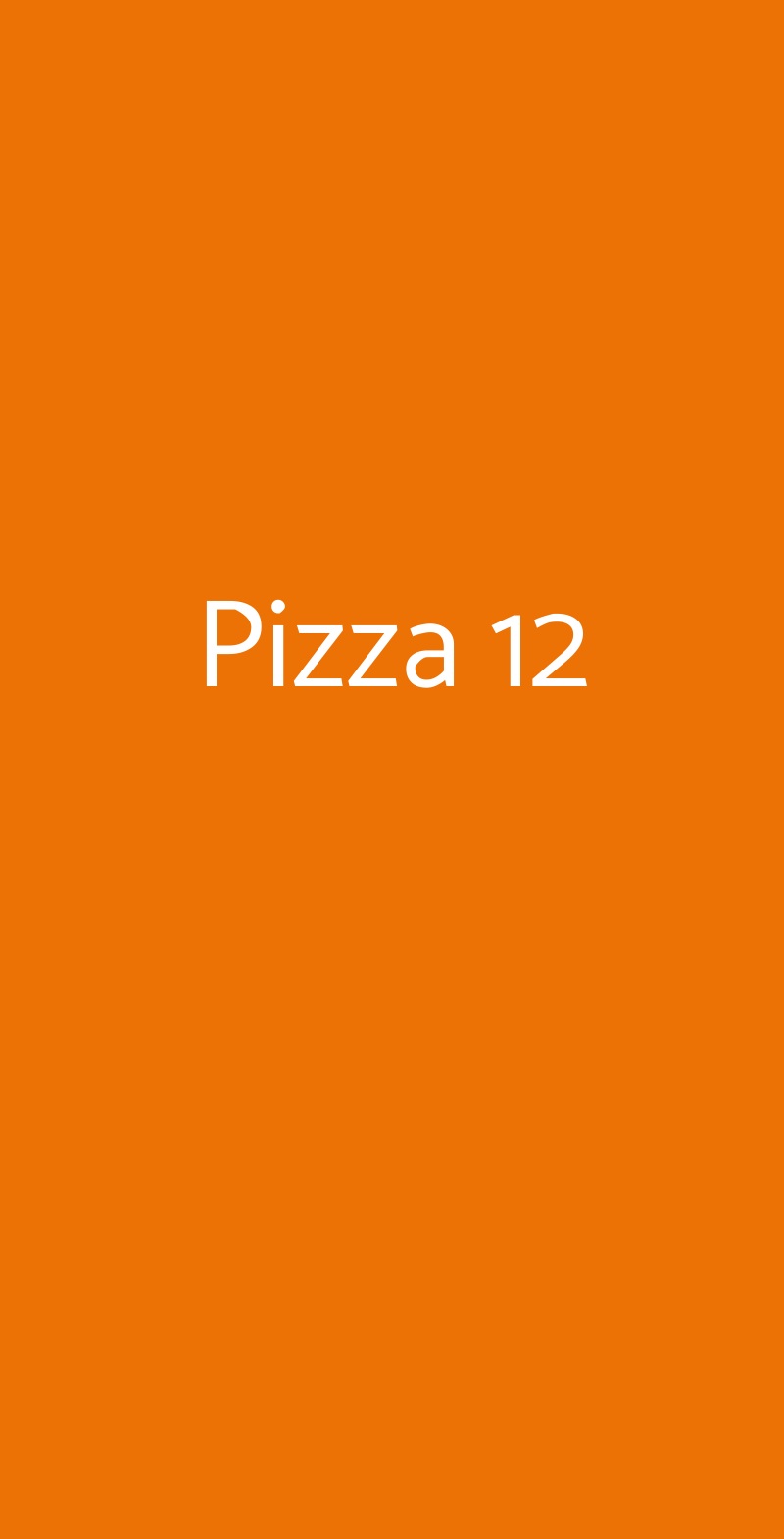 Pizza 12 Roma menù 1 pagina