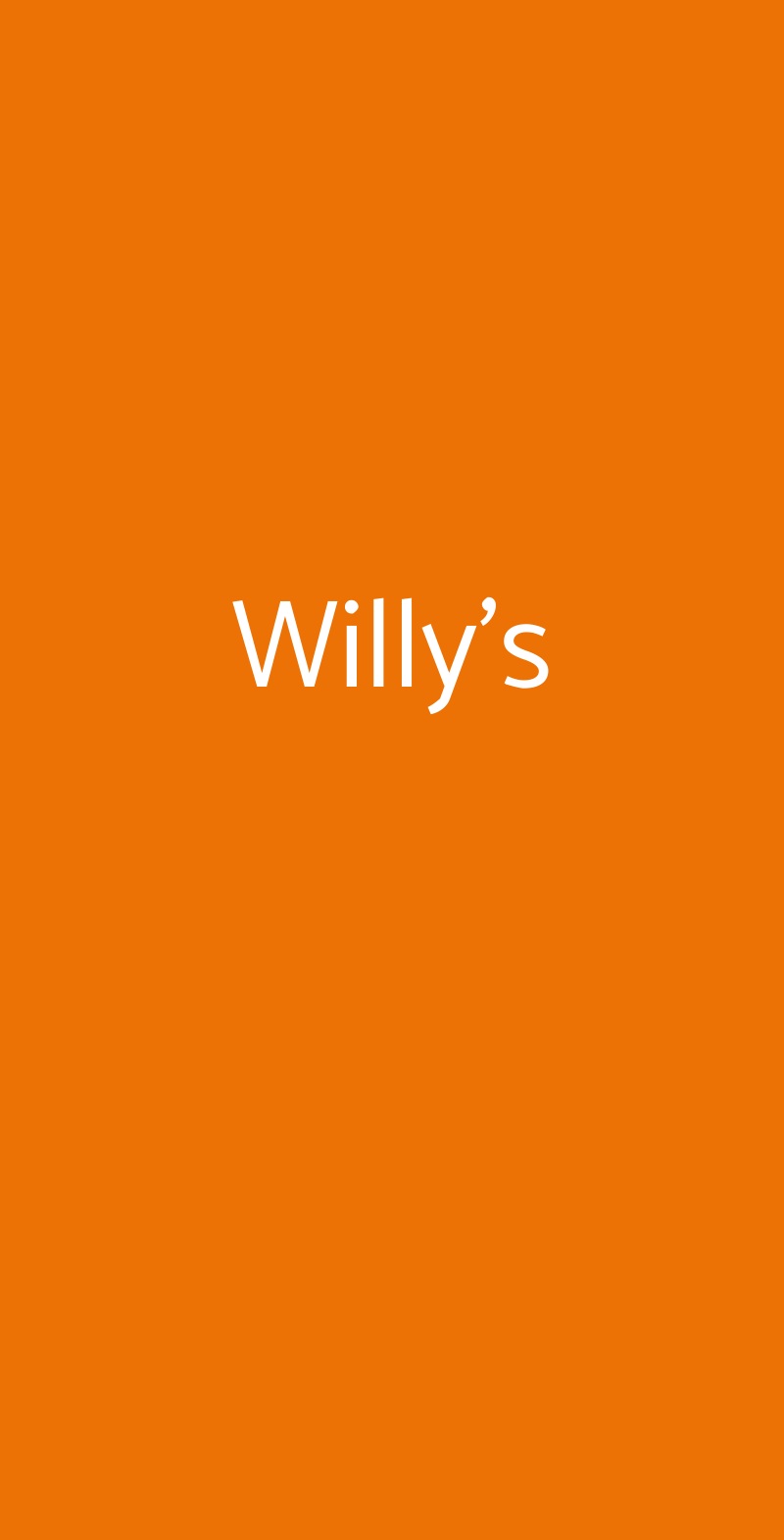Willy's Roma menù 1 pagina