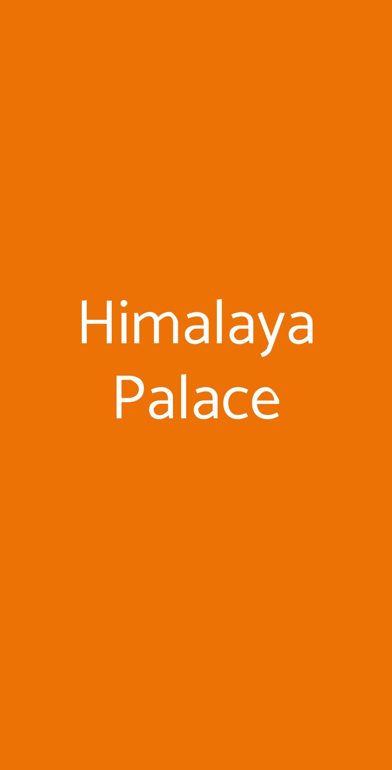 Himalaya Palace Roma menù 1 pagina