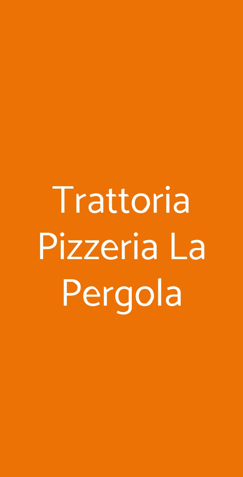 Trattoria Pizzeria La Pergola Montelanico menù 1 pagina