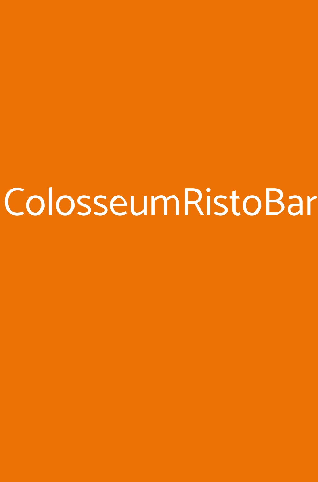 ColosseumRistoBar Roma menù 1 pagina