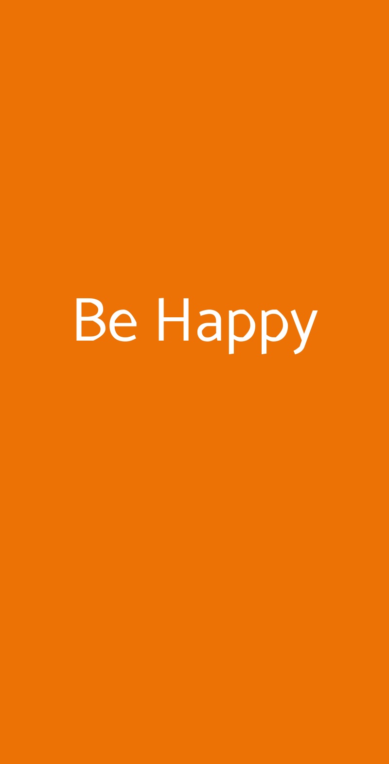Be Happy Crema menù 1 pagina