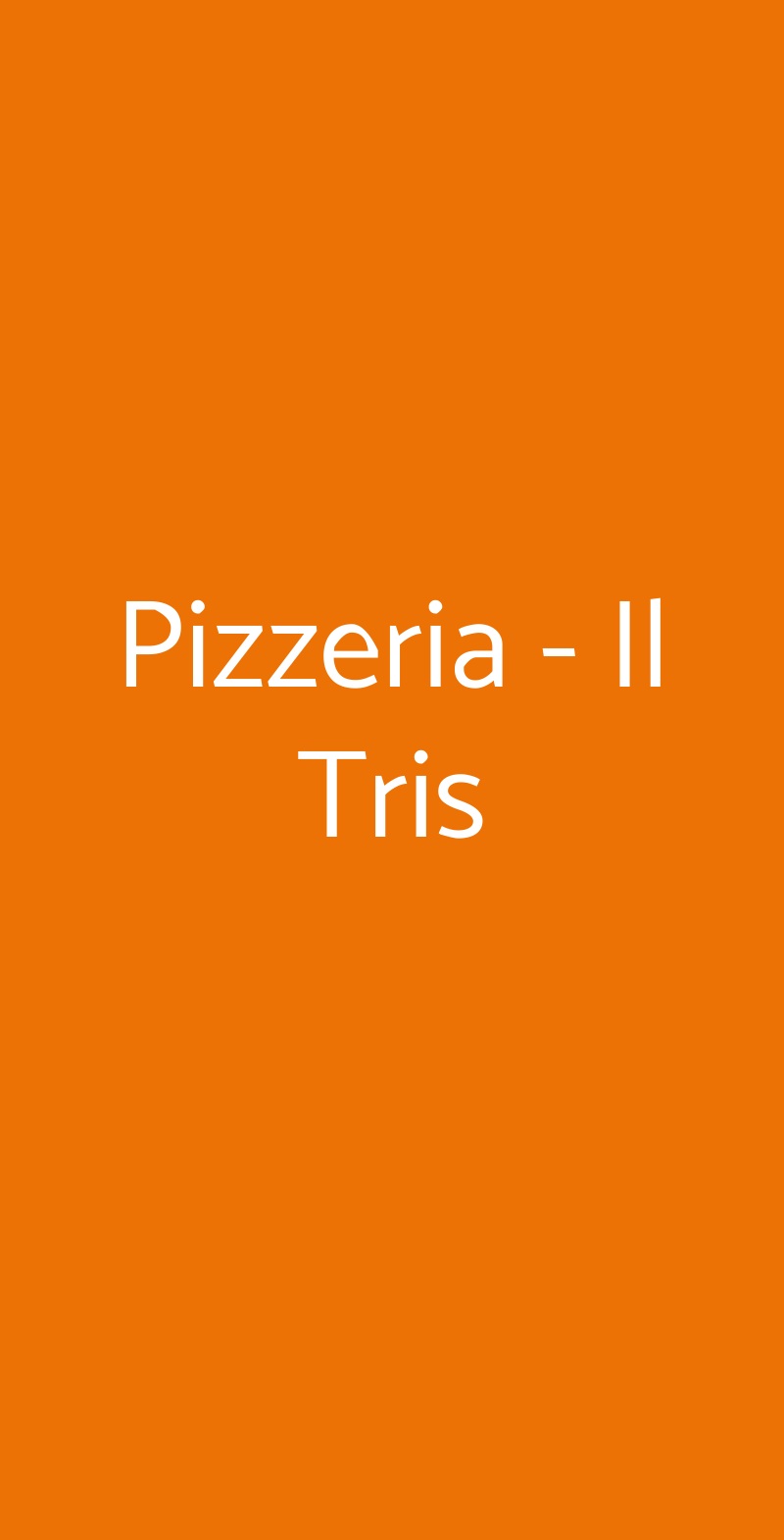 Pizzeria - Il Tris Fiumicino menù 1 pagina