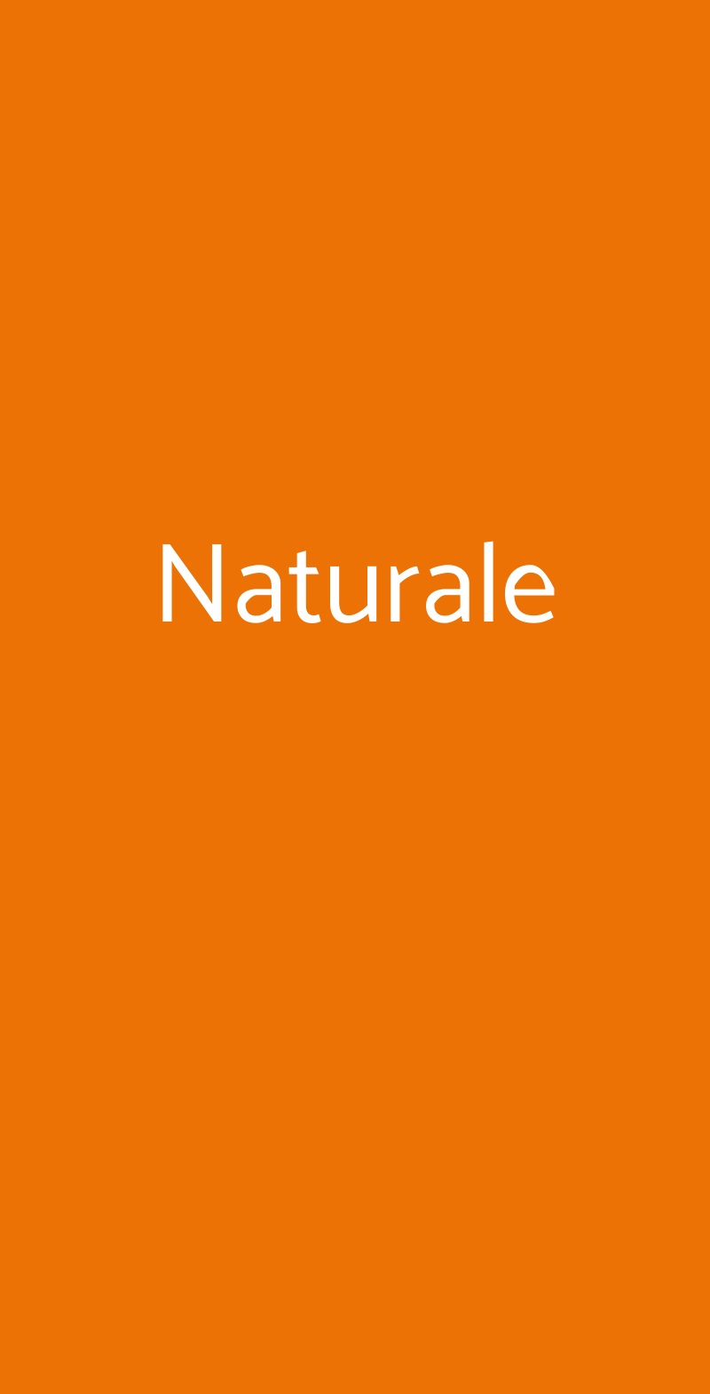 Naturale Roma menù 1 pagina