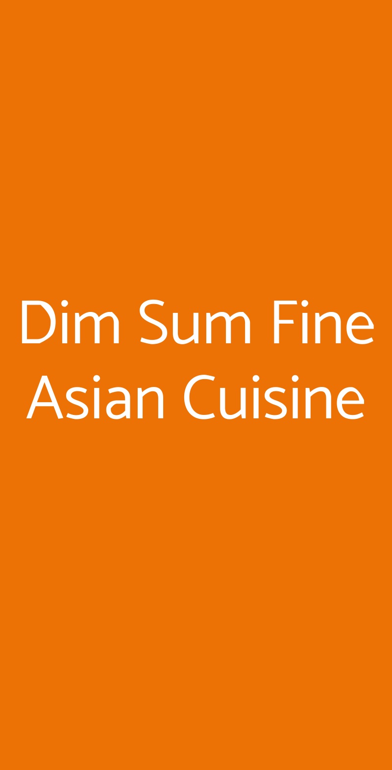 Dim Sum Fine Asian Cuisine Roma menù 1 pagina