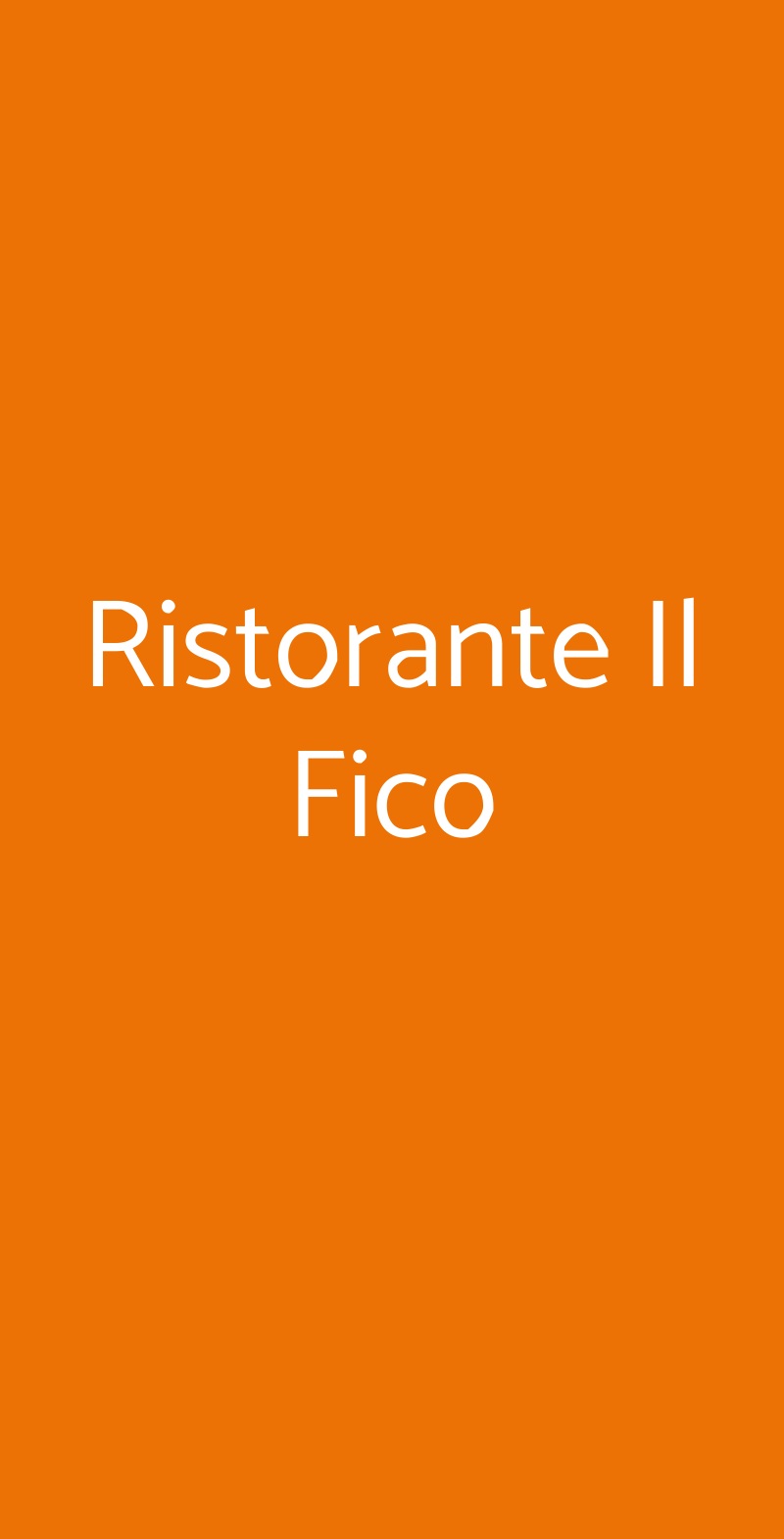 Ristorante Il Fico Roma menù 1 pagina