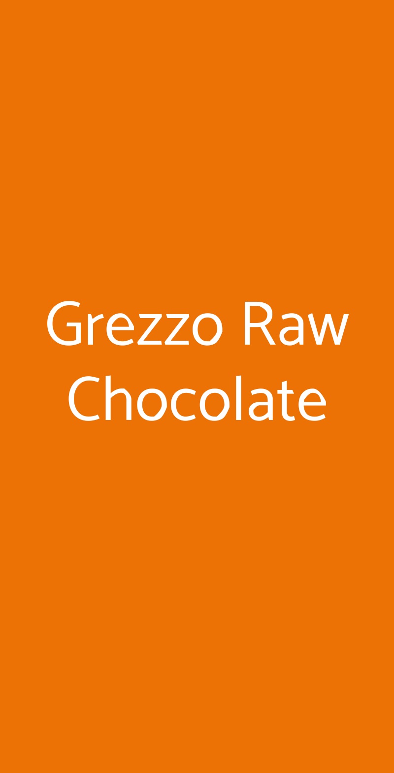 Grezzo Raw Chocolate Roma menù 1 pagina