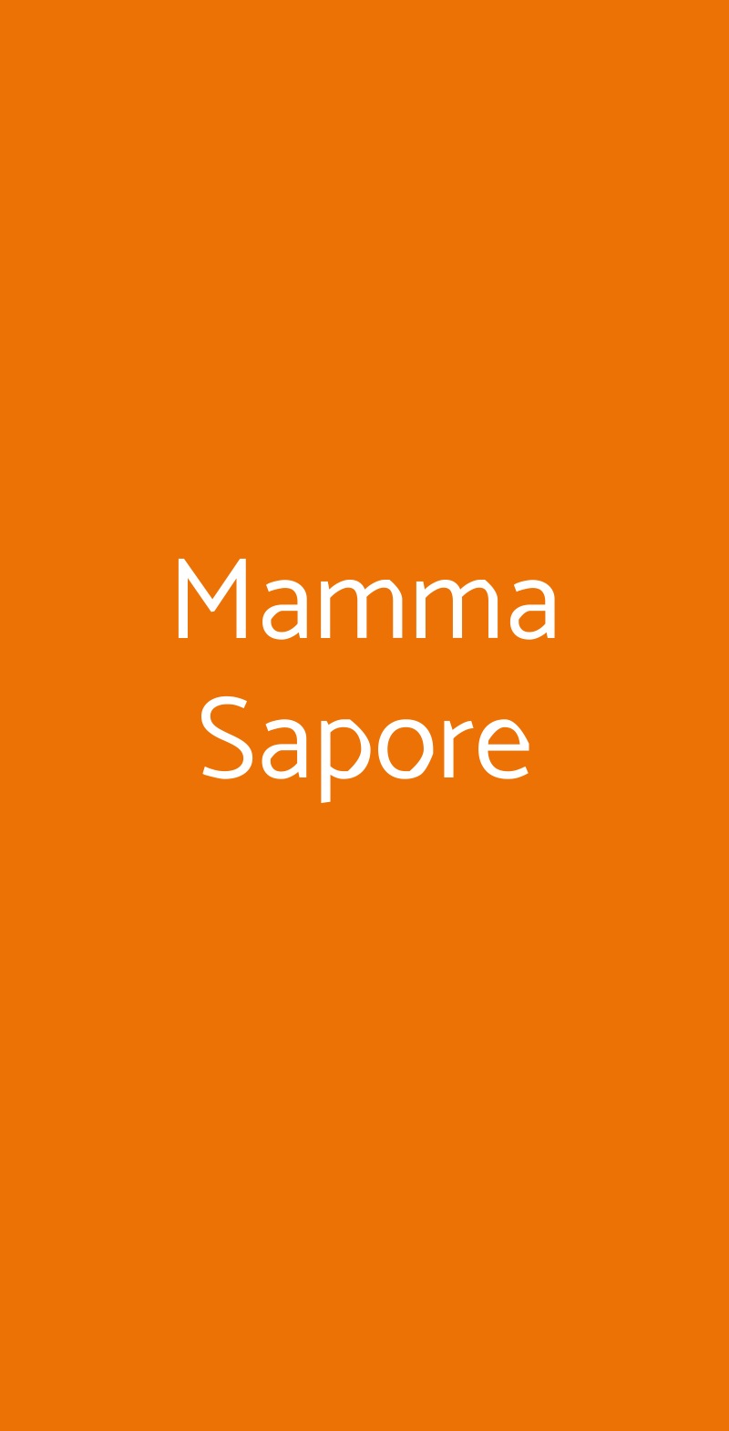 Mamma Sapore Roma menù 1 pagina