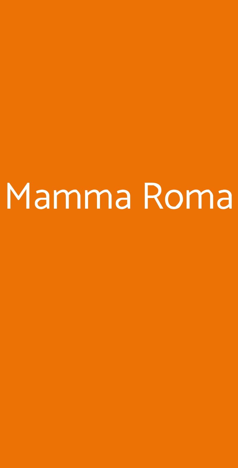 Mamma Roma Roma menù 1 pagina