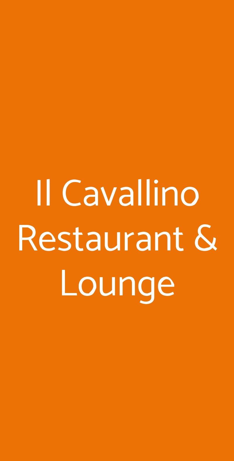 Il Cavallino Restaurant & Lounge Gorga menù 1 pagina