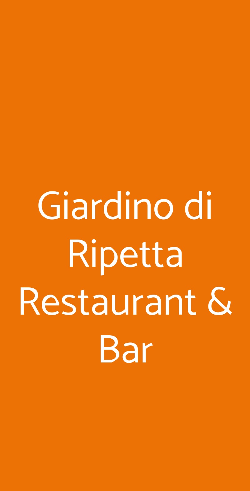 Giardino di Ripetta Restaurant & Bar Roma menù 1 pagina