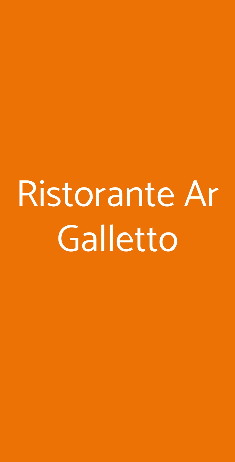 Ristorante Ar Galletto Roma menù 1 pagina