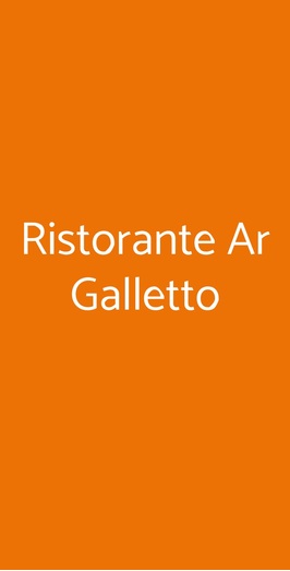 Ristorante Ar Galletto, Roma