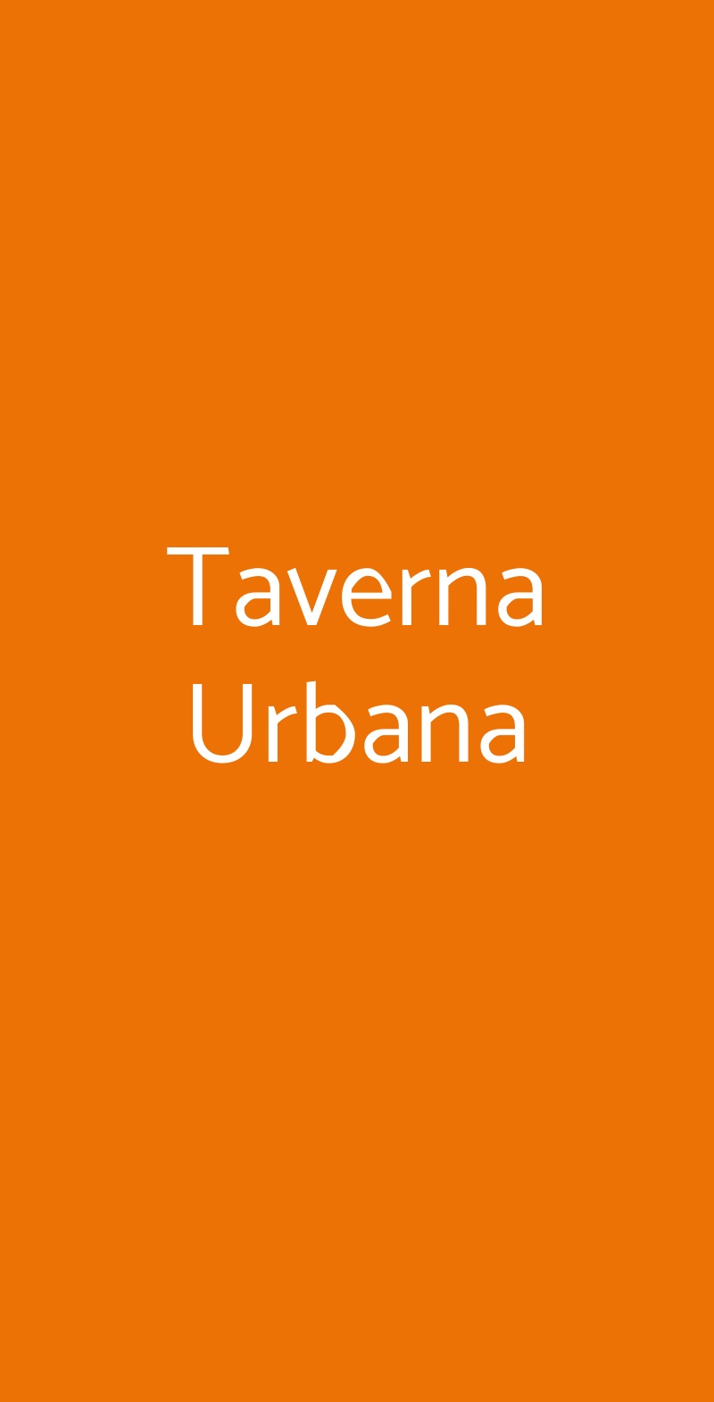 Taverna Urbana Roma menù 1 pagina