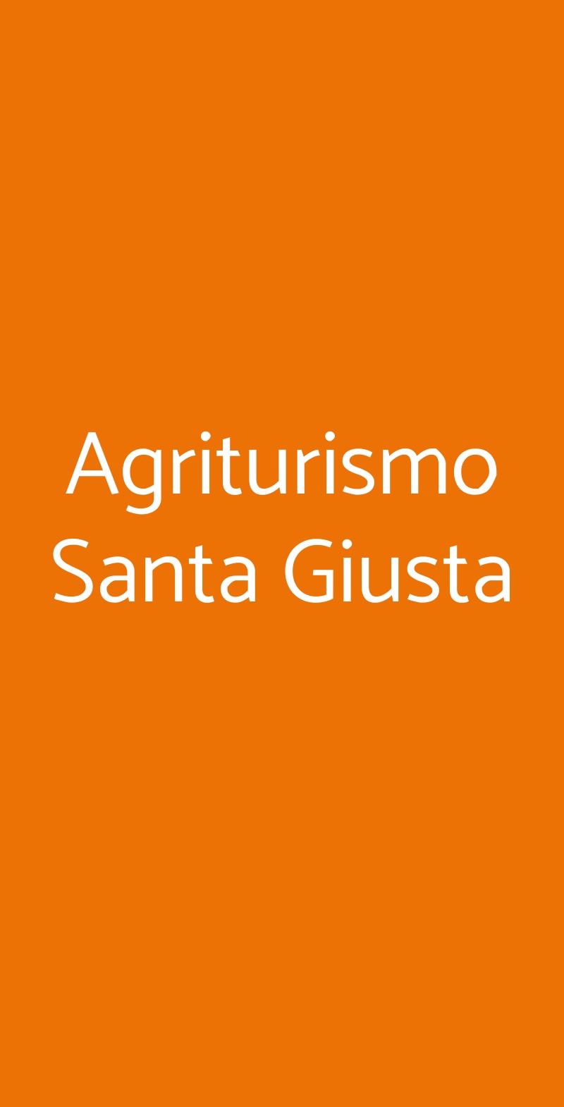Agriturismo Santa Giusta Poggio San Lorenzo menù 1 pagina