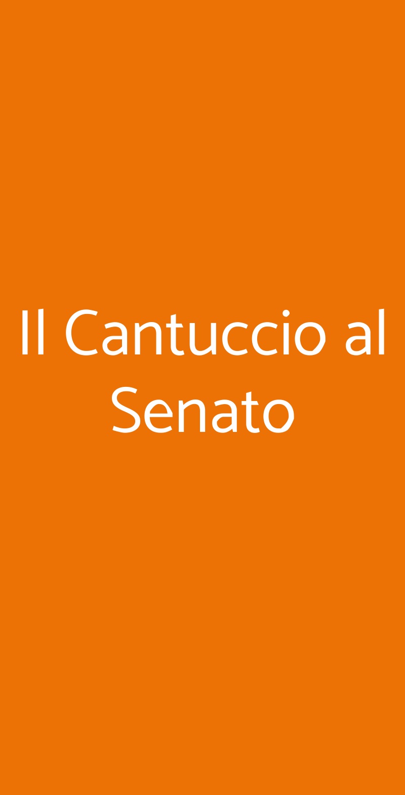 Il Cantuccio al Senato Roma menù 1 pagina