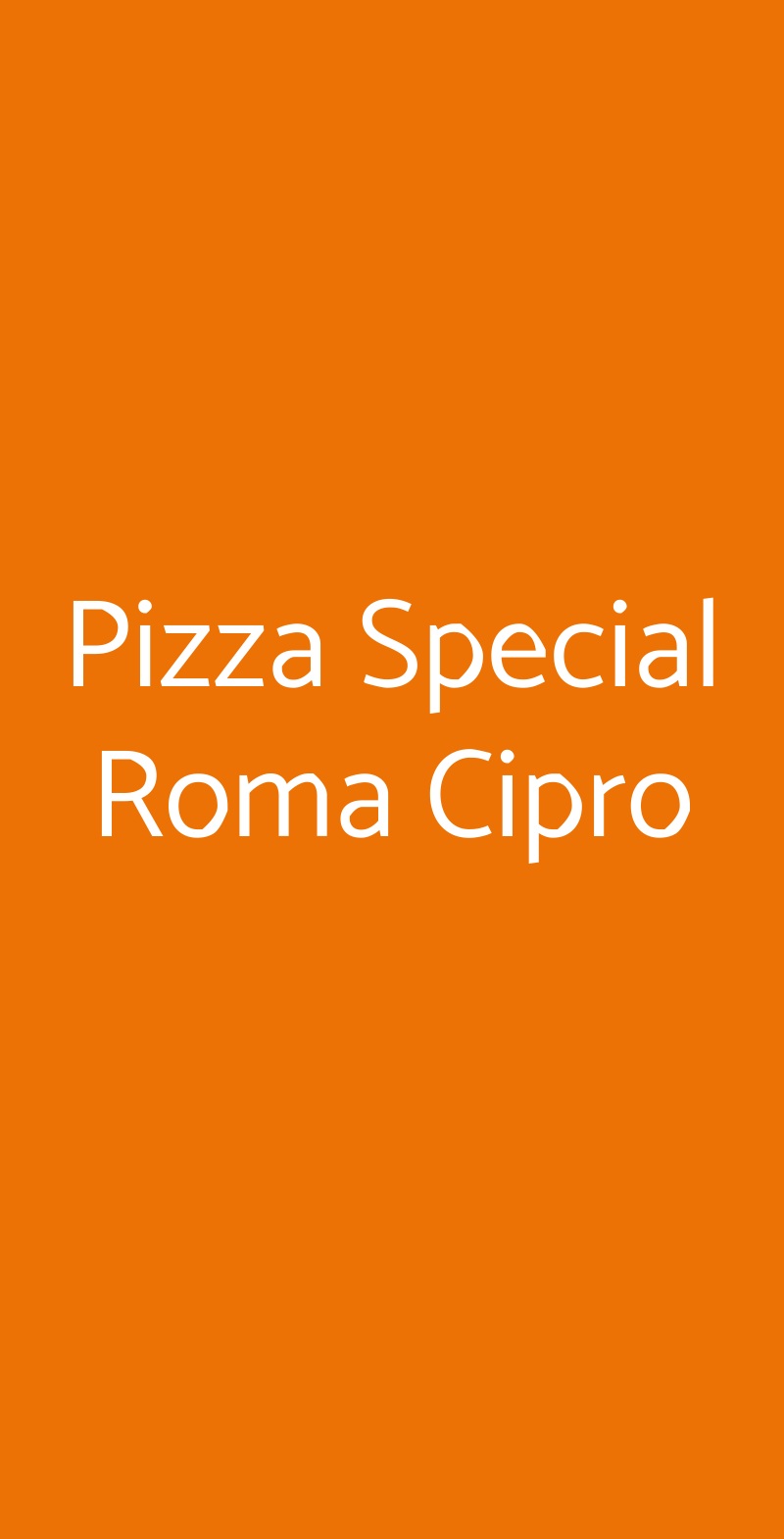 Pizza Special Roma Cipro Roma menù 1 pagina