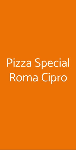 Pizza Special Roma Cipro