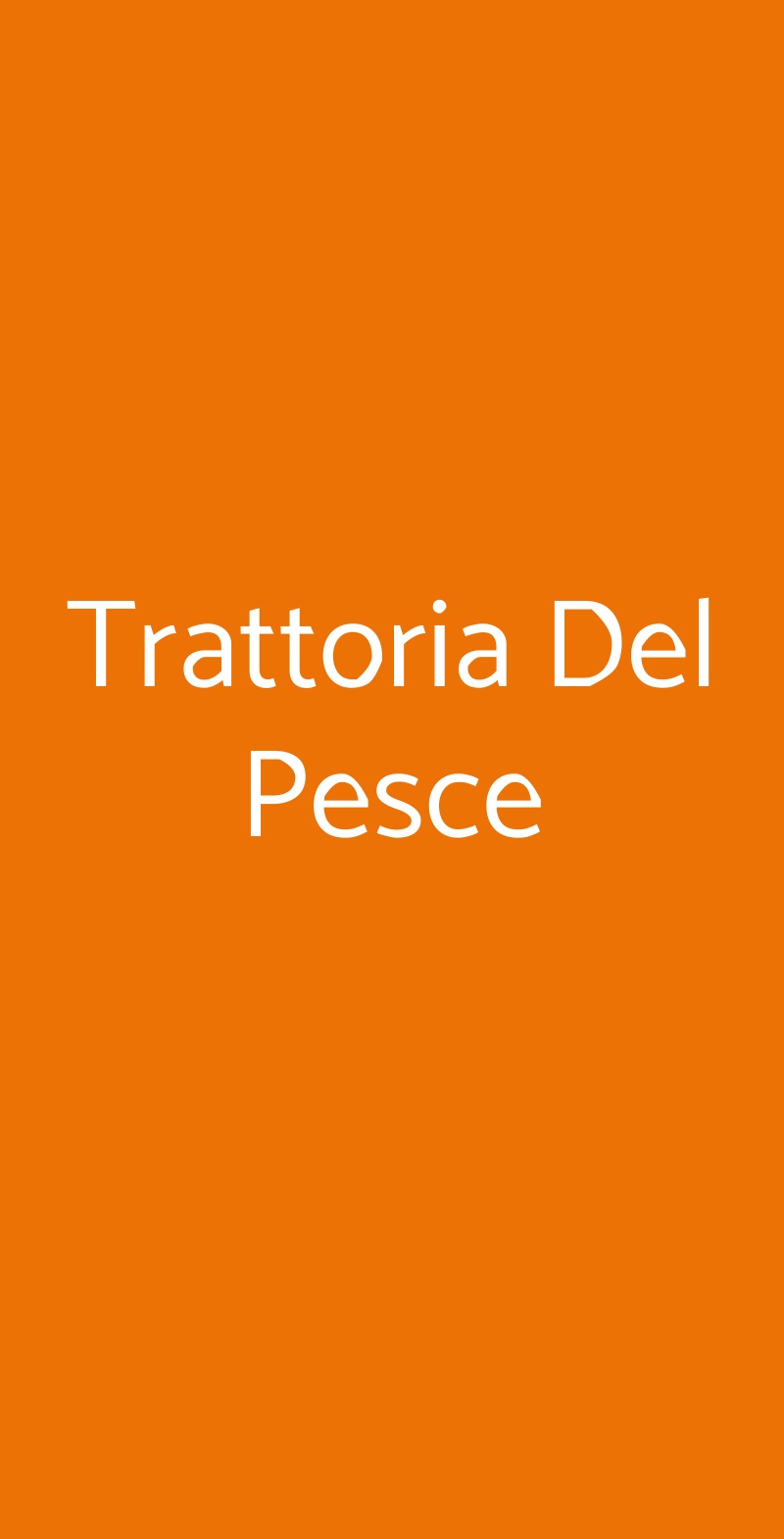 Trattoria Del Pesce Roma menù 1 pagina