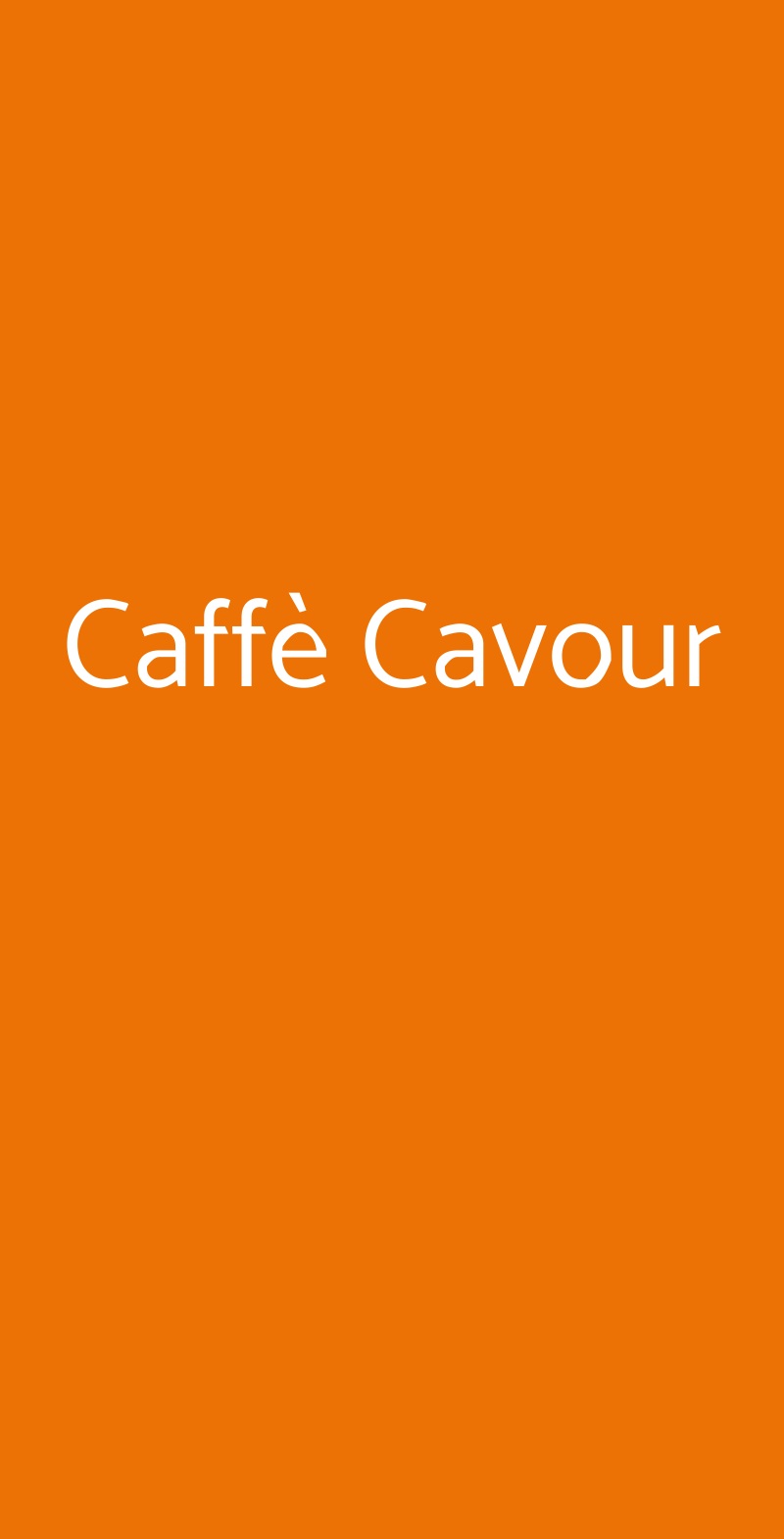 Caffè Cavour Roma menù 1 pagina