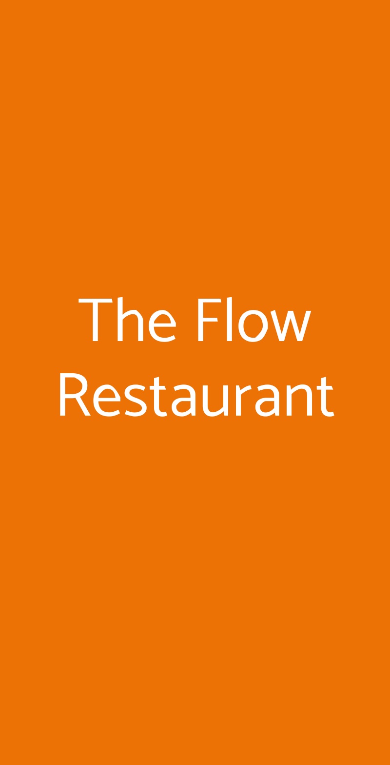 The Flow Restaurant Roma menù 1 pagina