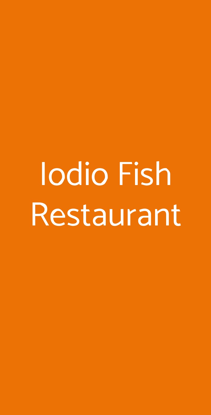 Iodio Fish Restaurant Roma menù 1 pagina
