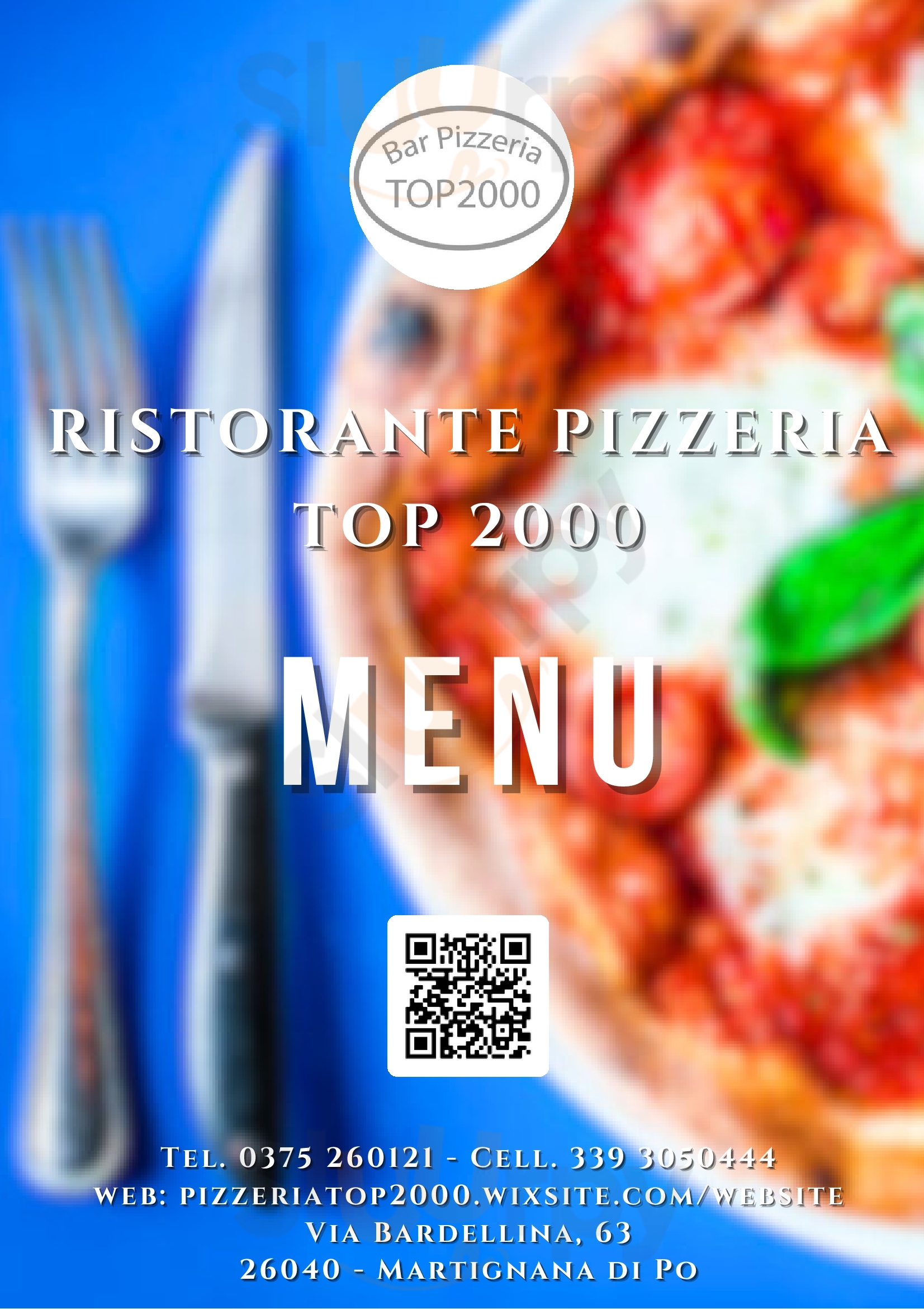 Bar Pizzeria Top 2000 Martignana di Po menù 1 pagina