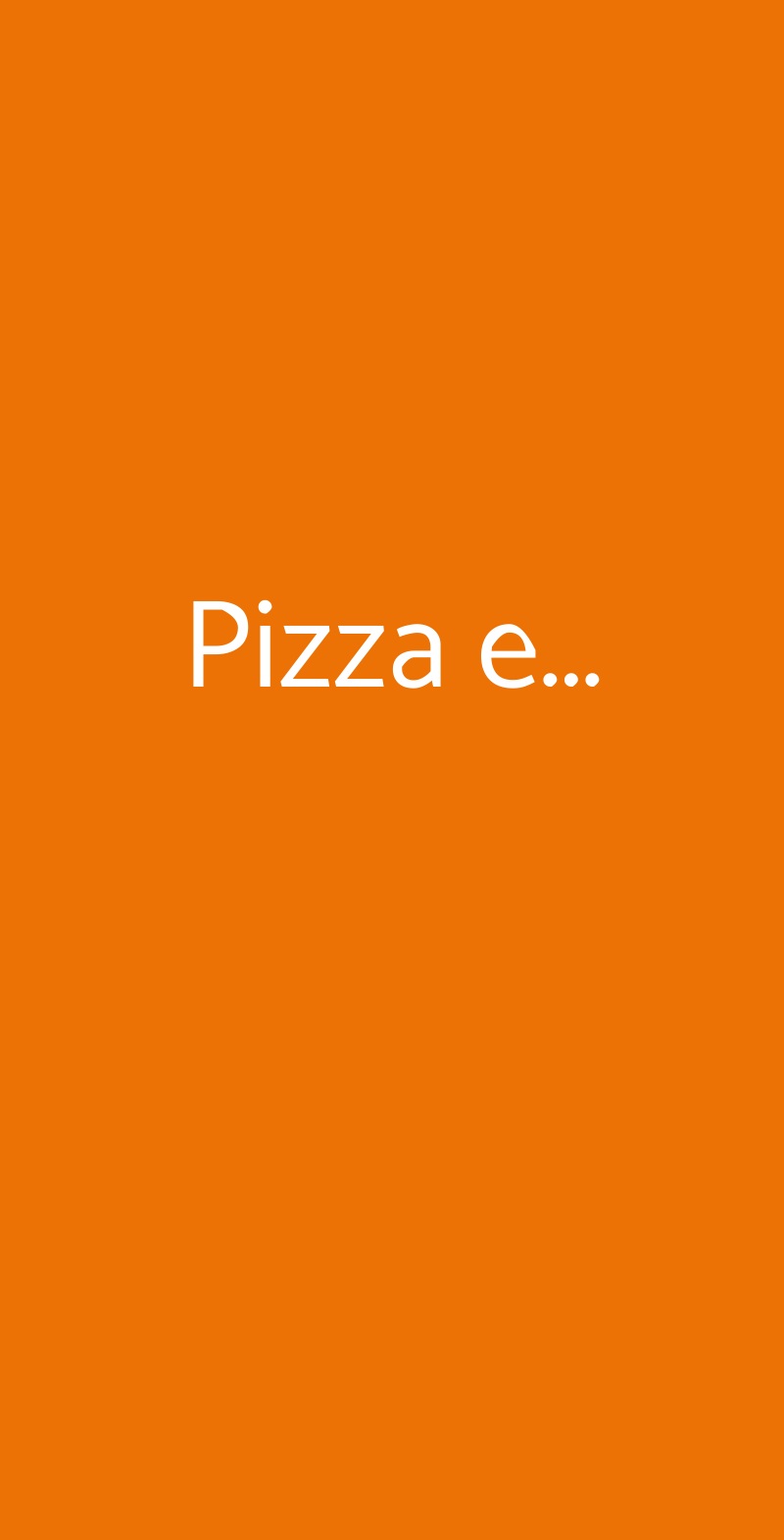 Pizza e... Roma menù 1 pagina