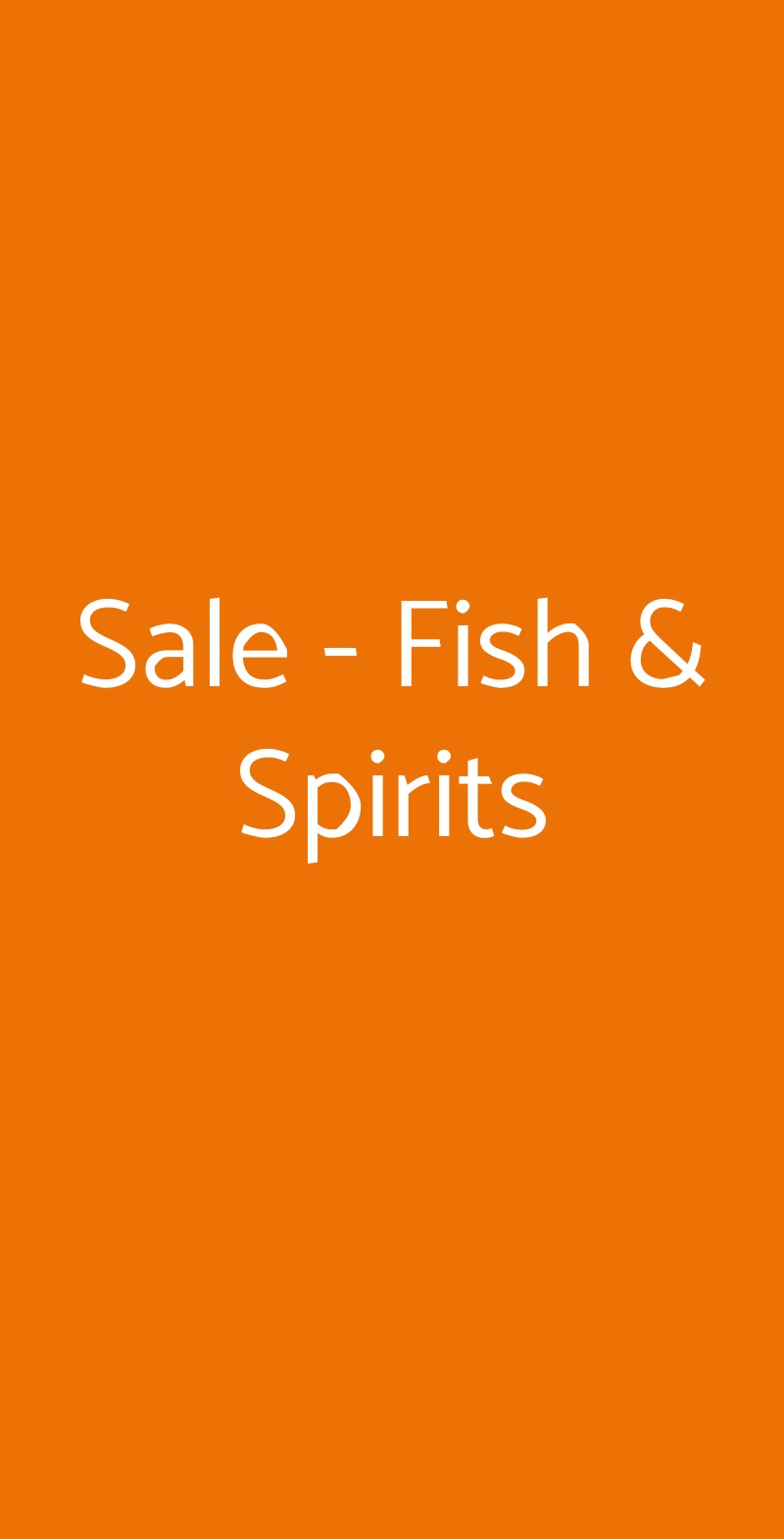 Sale - Fish & Spirits Fiumicino menù 1 pagina