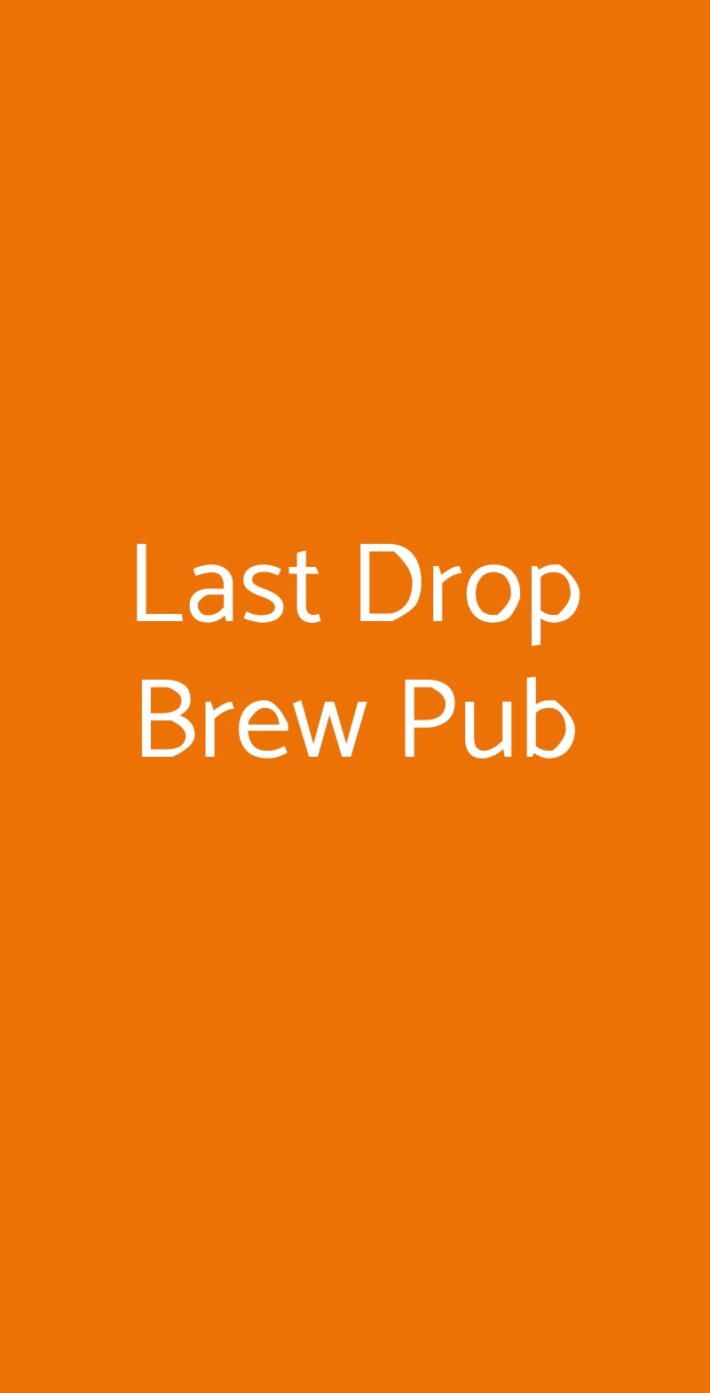 Last Drop Brew Pub Tivoli menù 1 pagina