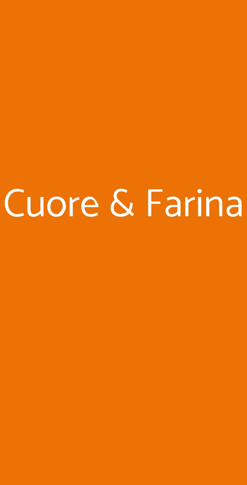 Cuore & Farina Roma menù 1 pagina