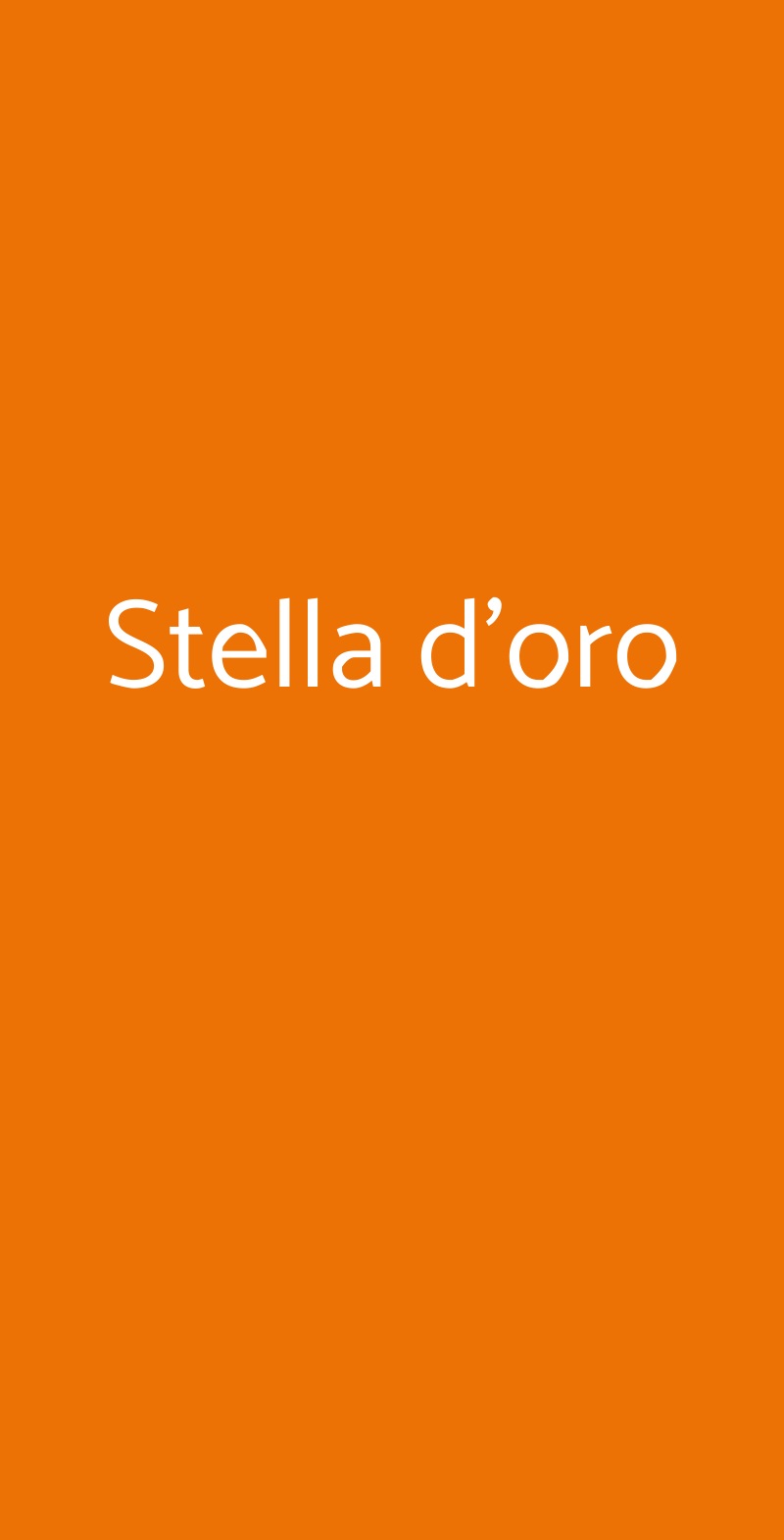 Stella d'oro Roma menù 1 pagina