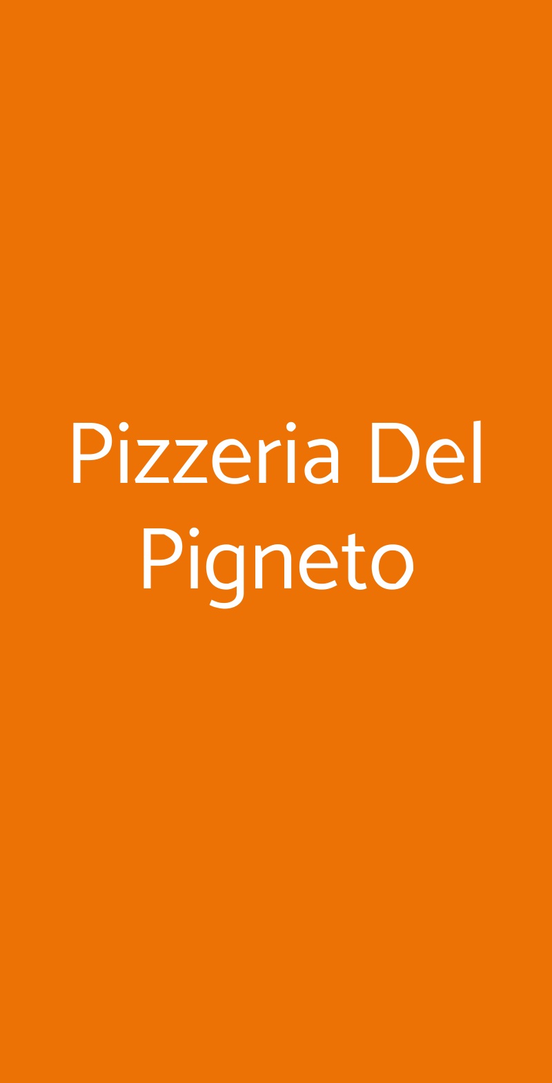 Pizzeria Del Pigneto Roma menù 1 pagina
