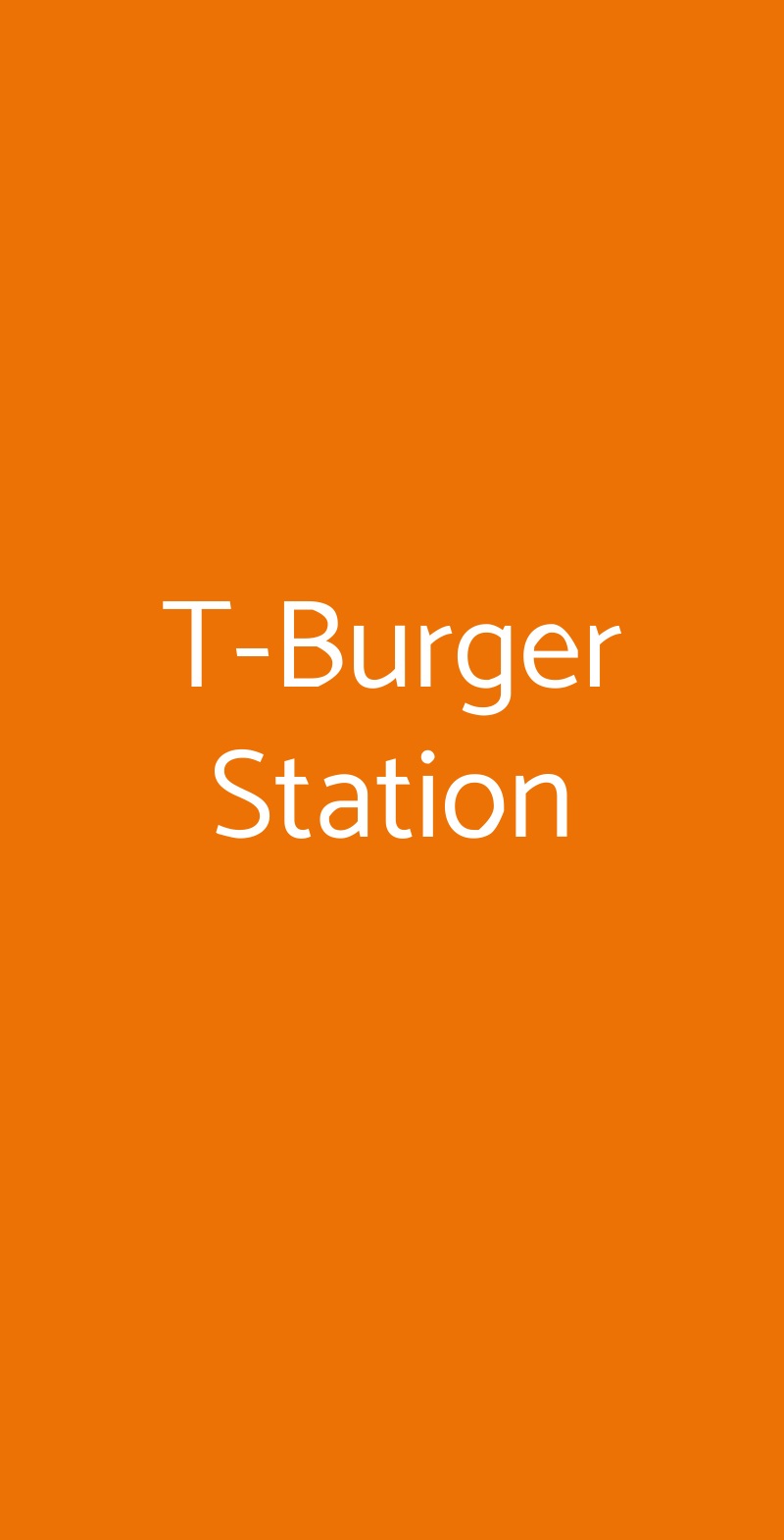 T-Burger Station Roma menù 1 pagina
