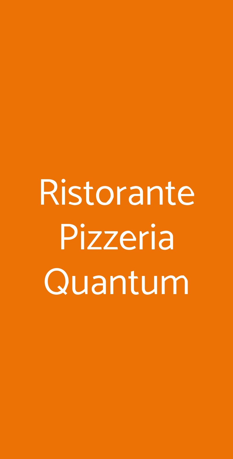 Ristorante Pizzeria Quantum Ciampino menù 1 pagina
