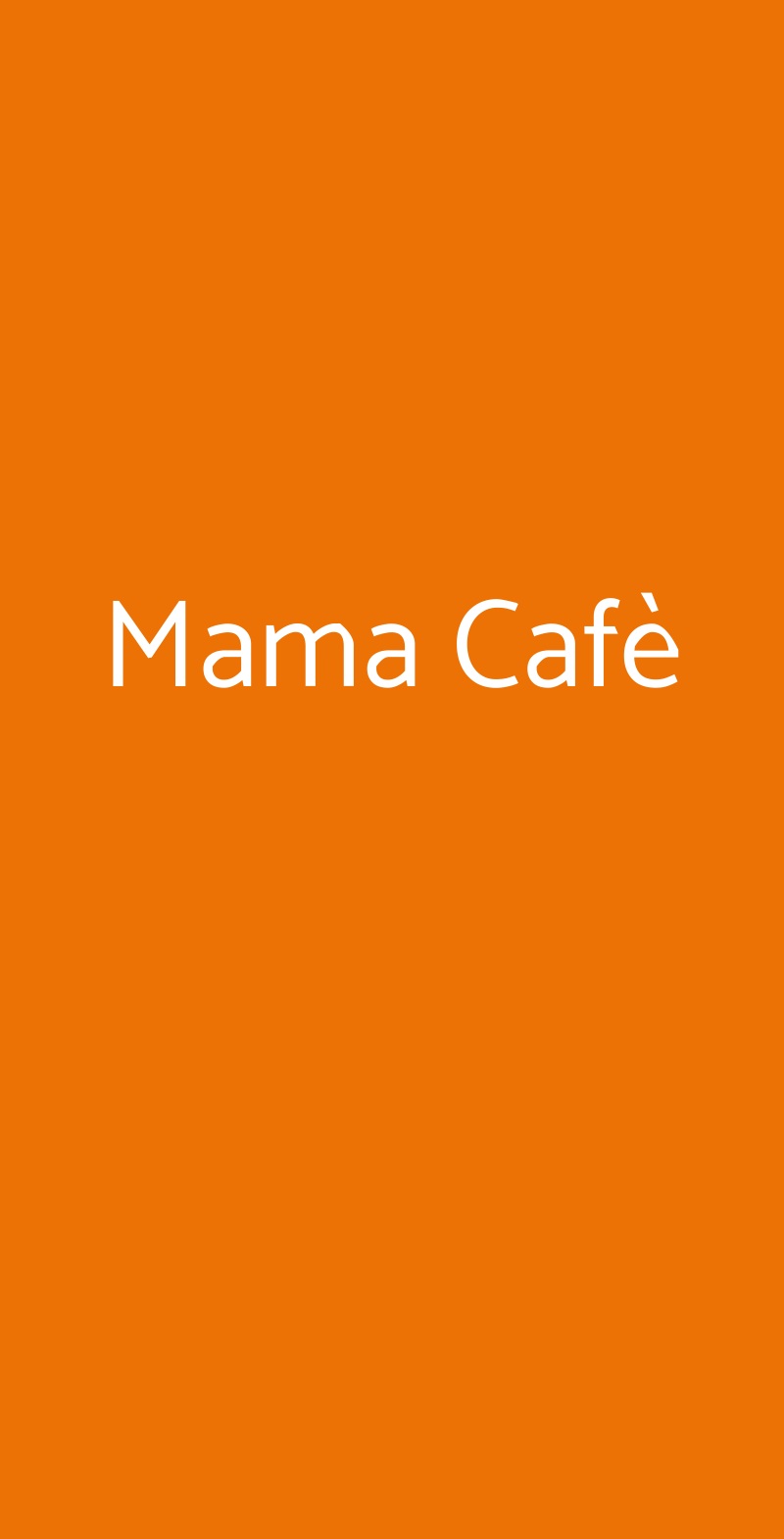 Mama Cafè Civitavecchia menù 1 pagina