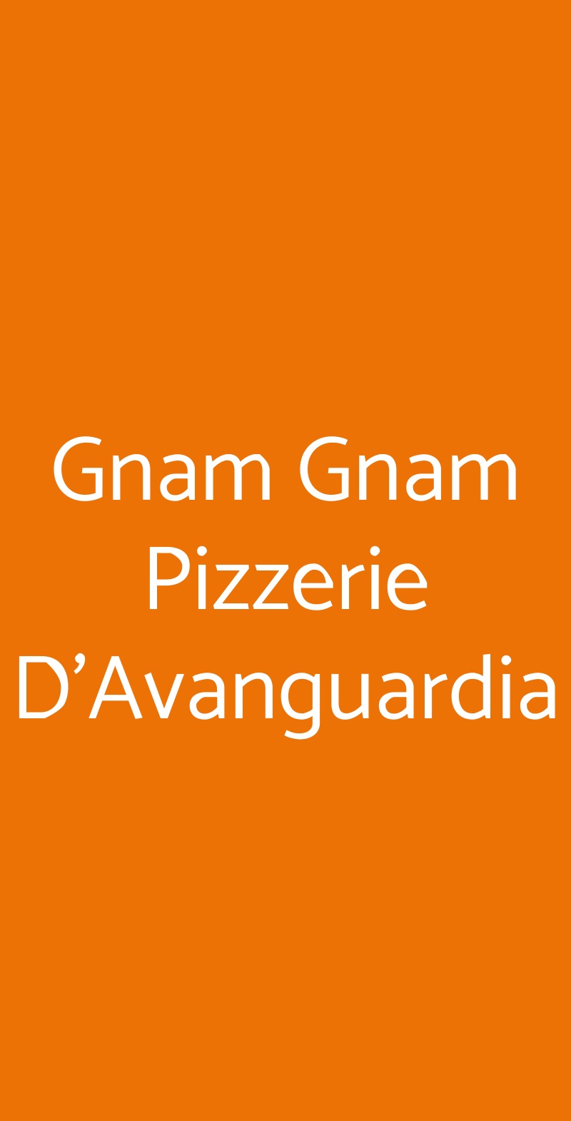 Gnam Gnam Pizzerie D'Avanguardia Fiumicino menù 1 pagina