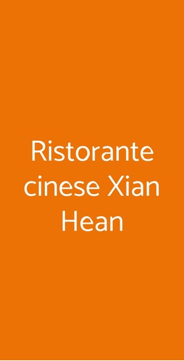 Ristorante Cinese Xian Hean, Roma