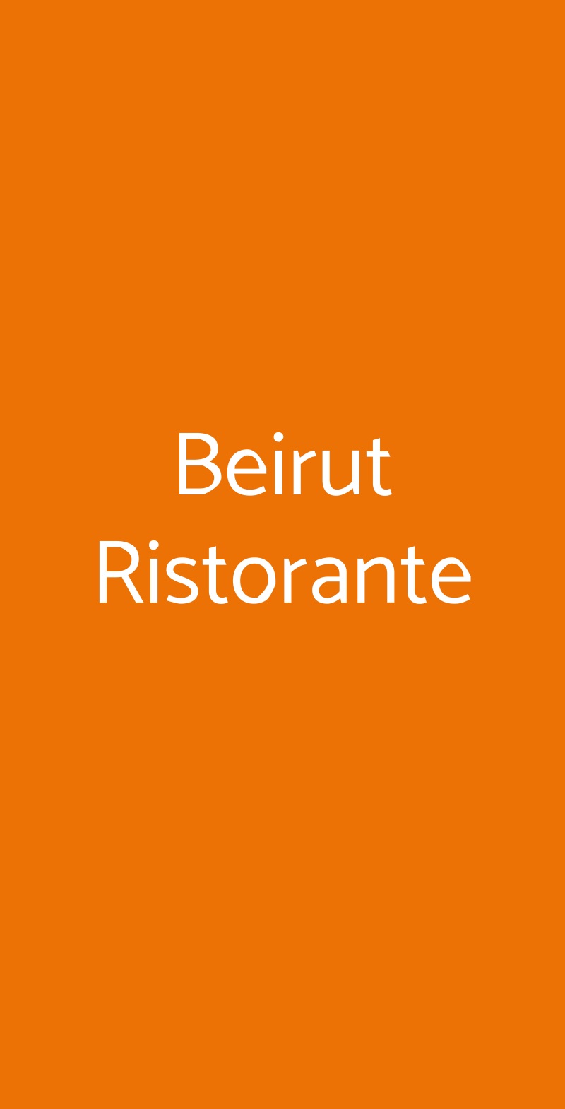 Beirut Ristorante Milano menù 1 pagina