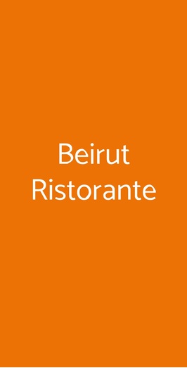 Beirut Ristorante, Milano