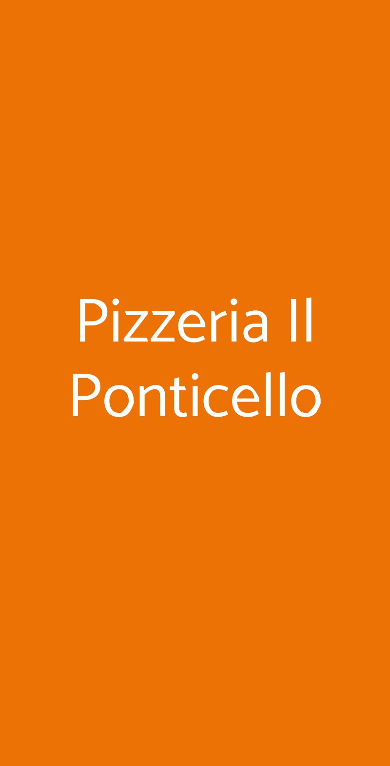 Pizzeria Il Ponticello Fiumicino menù 1 pagina