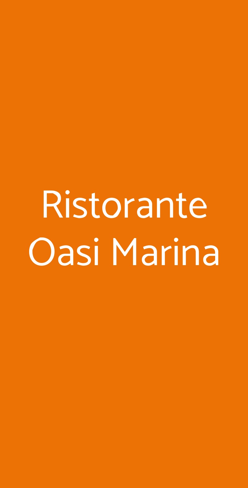 Ristorante Oasi Marina Roma menù 1 pagina