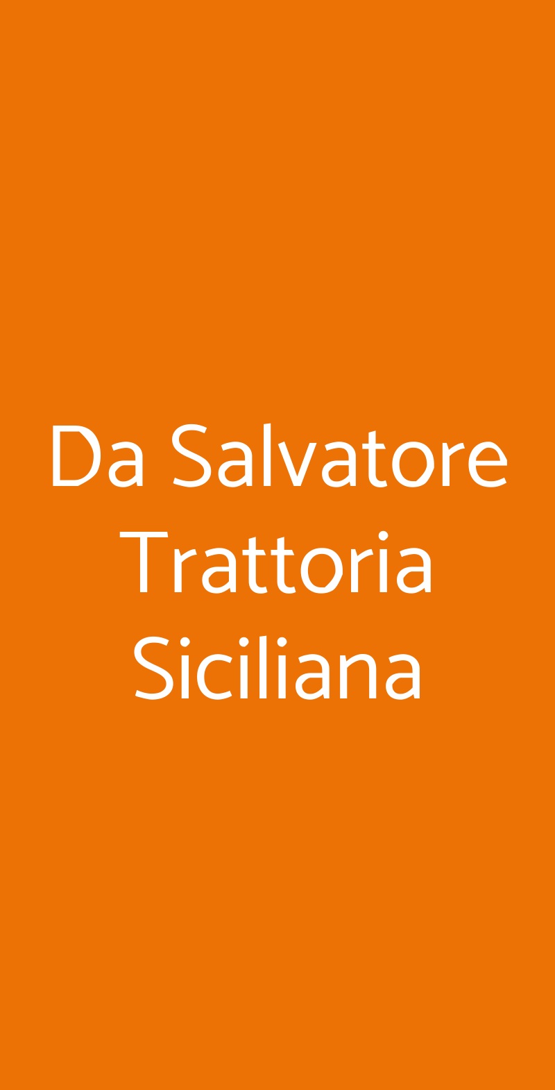 Da Salvatore Trattoria Siciliana Milano menù 1 pagina