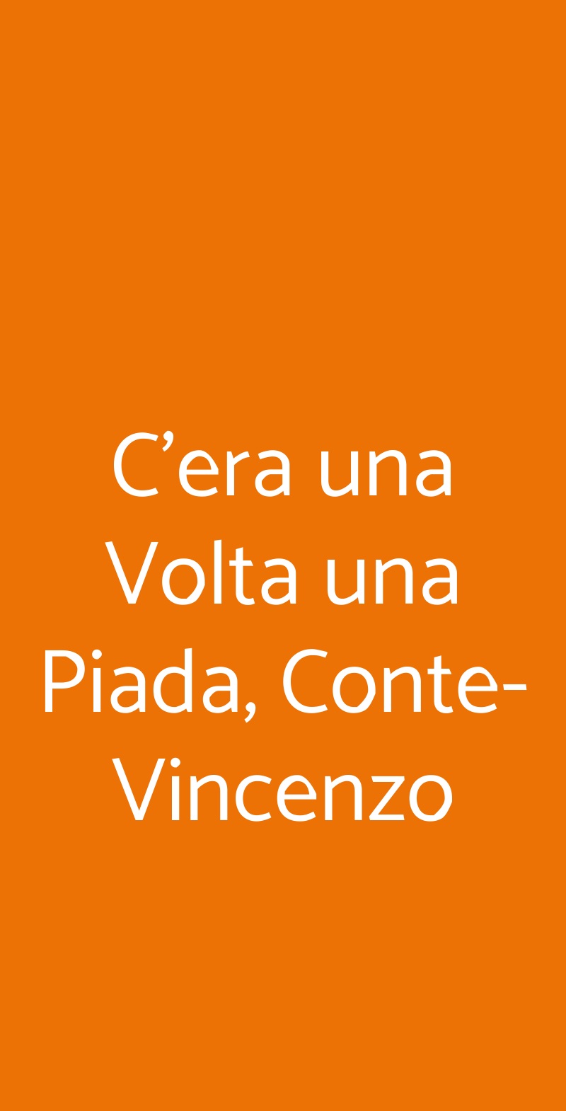 C'era una Volta una Piada, Conte-Vincenzo Milano menù 1 pagina