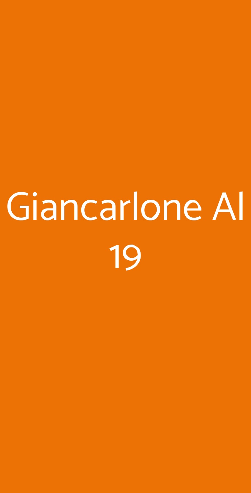 Giancarlone Al 19 Roma menù 1 pagina