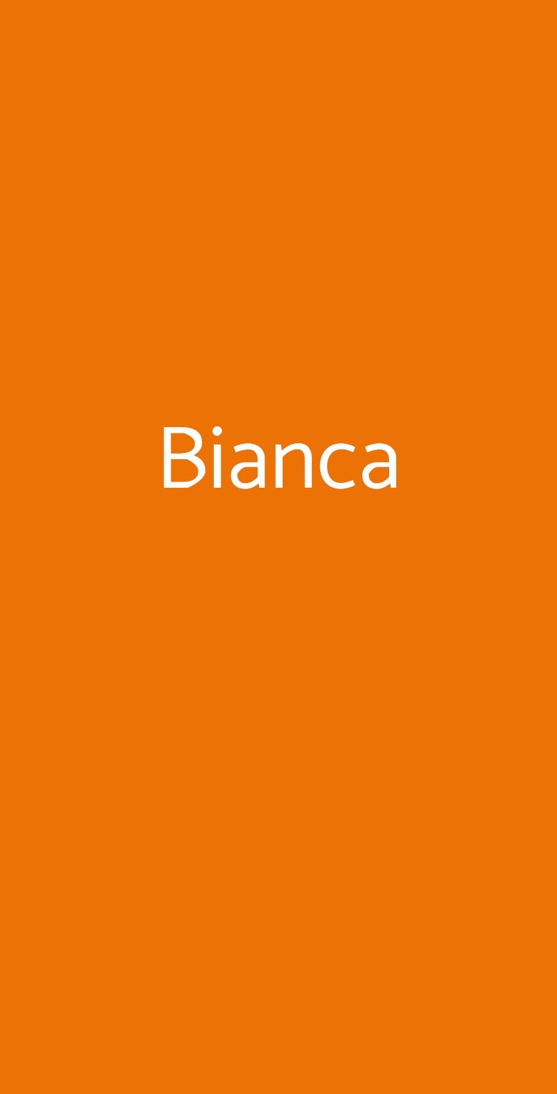 Bianca Milano menù 1 pagina
